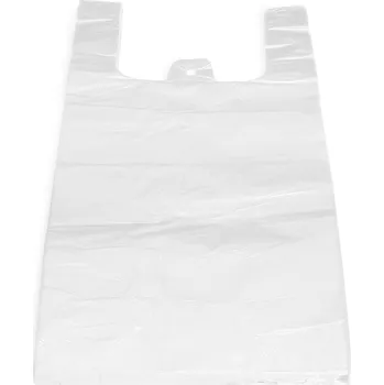 Nákupní taška Tašky 10 kg (HDPE) bílé 30+18 x 55 cm [100 ks] (68411 - 11N)