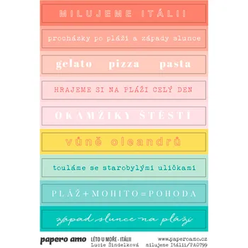 samolepka Papero amo - Samolepky arch - MILUJEME ITÁLII / Léto u moře