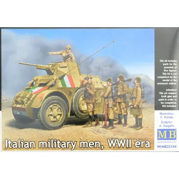 Plastikový model Master Box 1/35 Italian military men, WWII era (5 fig.)