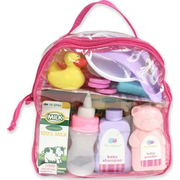 Panenka Taštička s příslušenstvím pro miminko od firmy Berenguer (19 kusů doplňků pro miminko)