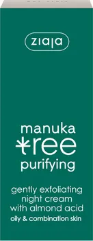 Pleťový krém Ziaja Manuka Tree Purifying noční krém jemně exfoliační 50 ml