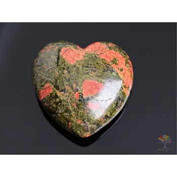 Drahý kámen Magieprirody.cz Srdce Unakit 40x40 mm - Unakitové srdce #09