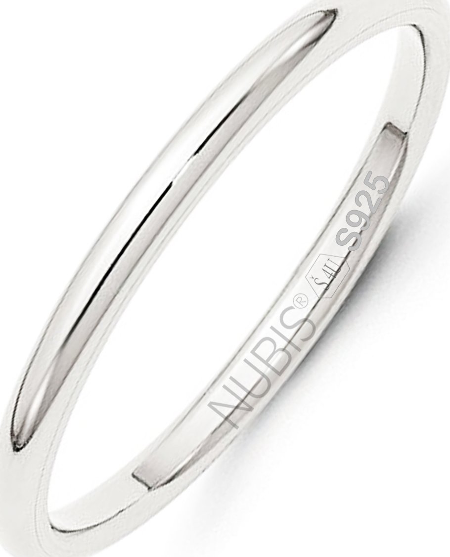 NUBIS® NB101-2 Stříbrný snubní prsten šíře 2 mm - velikost 55 - NB101-2-55
