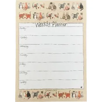 Zápisník Týdenní plánovací univerzální kalendář s kočkami - design Alex Clark