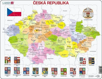 Puzzle Larsen Mapa Česká republika puzzle 70 dílků