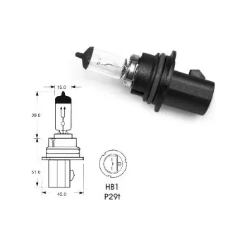 Autožárovka 12V HB1 65-45W P29t, Elta