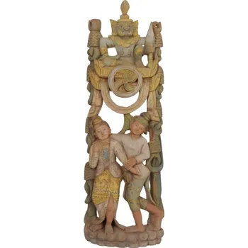 Socha Barma dřevo teak 100 cm