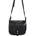 Dámská kožená sedlová kabelka 589 černá, IL GIGLIO