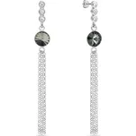 Náušnice šedé se Swarovski Elements Ballena KC1122SS29BD Black Diamond