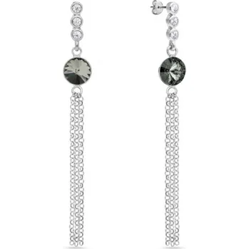 Náušnice Náušnice šedé se Swarovski Elements Ballena KC1122SS29BD Black Diamond
