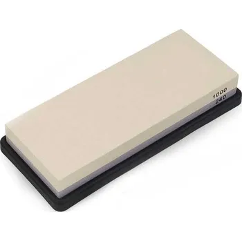 Brusná deska Oboustranný brusný kámen (brousek) K240 / 1000 s gumovým protiskluzovým držákem (TrueTech)