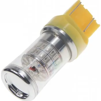 Autožárovka TURBO LED 12-24V s paticí T20 (7443) 48W oranžová