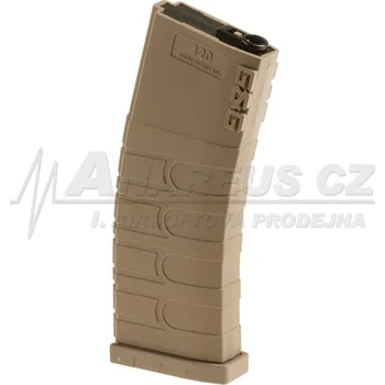G&G Zásobník G&G na 120 ran pro M4/M16, tlačný, Dark Earth