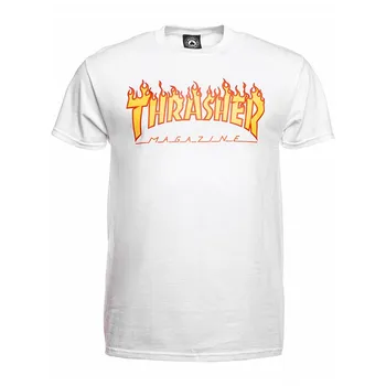 Thrasher Flame Logo bílé, 2XL