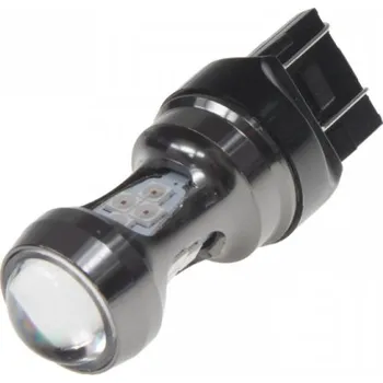 Autožárovka LED T20 (7443) červená, 12-24V, 16LED/3030SMD