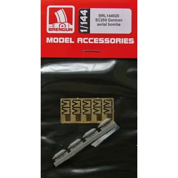 Plastikový model Brengun 1/144 SC250 German Aerial bombs (4 pcs.)