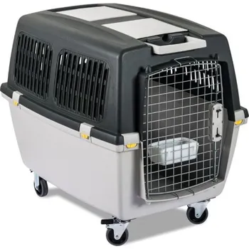 přepravka pro zvíře NAKO Kolín Přepravka Gulliver IATA 5 na psa do 30 kg, včetně koleček šedá