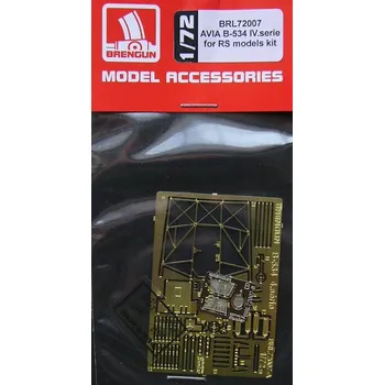 Plastikový model Brengun 1/72 PE set for Avia B-534 IV.version (RSMOD)