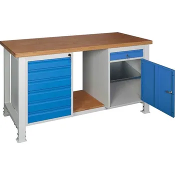 Průmyslová sponka Stavitelný dílenský stůl 1500 mm M6+M2, buková překližka + doprava zdarma