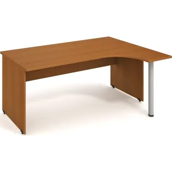 Kancelářský vozík HOBIS kancelářský stůl pracovní tvarový, ergo levý - GE 1800 L, třešeň + doprava zdarma