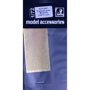 Plastikový model Hauler 1/72 Engraved plate - MODERN LENTIL type (PE set)