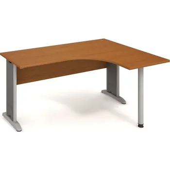 Kancelářský vozík HOBIS kancelářský stůl pracovní tvarový, ergo levý - CE 60 L, třešeň + doprava zdarma
