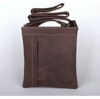 Hnědá kožená crossbody taška Wild Tiger no. 26667