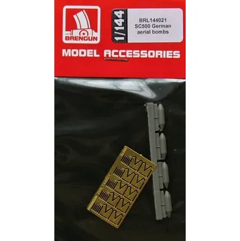 Plastikový model Brengun 1/144 SC500 German Aerial bombs (4 pcs.)