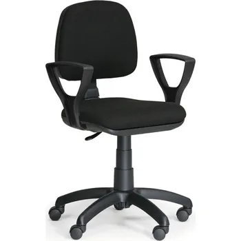 Kovo Praktik Kancelářská židle MILANO s područkami, černá + doprava zdarma