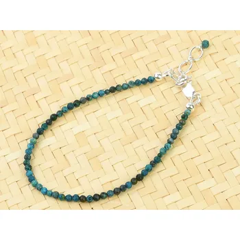 Náramek Chryzokol náramek Ag 925/1000 broušené kuličky