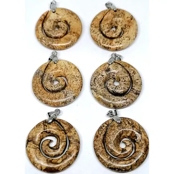 Přívěsek Jaspis obrázkový - SPIRÁLA ŽIVOTA