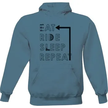 Pánská mikina Pánská mikina s kapucí s potiskem Eat, ride, sleep, repeat pánské