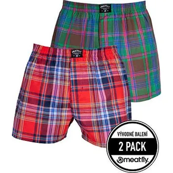 Trenýrky Meatfly pánské boxerky Doug Pink / Green | Růžová | Velikost XXL