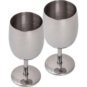 Sklenice Sada nerezových pohárů na víno Camp4, 2 ks á 230 ml