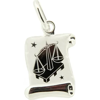 Přívěsek Zlatý přívěsek z bílého zlata pergamen znamení zvěrokruhu 30.10.014W VÁHY-10