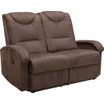 Hnědá polohovatelná pohovka BOB 2 z broušené kůže do obýváku