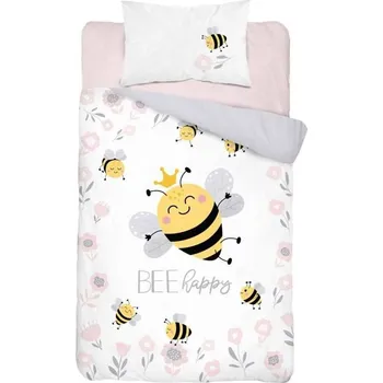Povlečení Detexpol Včelky 100 x 135, 40 x 60 cm zipový uzávěr