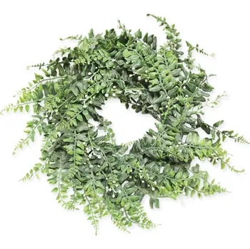 umělá květina Věnec pvc pr.35V7cm zelená (541410)