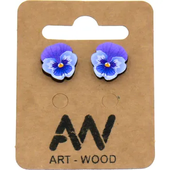 Náušnice art-wood.cz Náušnice - Macešky modré
