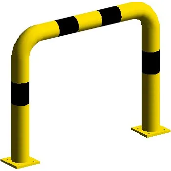 Plotový sloupek Obloukový nárazník rovný, 70 cm × 60 cm