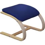 Podnožka LISA modrá z masivního dřeva s bavlněným potahem, elegantní design