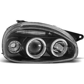 Přední světlomet TUNING-TEC Přední světla Opel Corsa B 93-00 Angel Eyes - černé + pásek