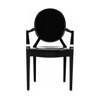 Jídelní židle Louis Ghost lesklá černá