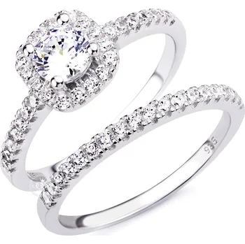 Prsten BRUNOshop.cz Stříbrný set LUXURY se zirkony Velikost: 5 (EU: 49 - 51)