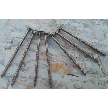 Vrut Konstrukční vrut s talířovou hlavou 6x120mm, žlutý zinek