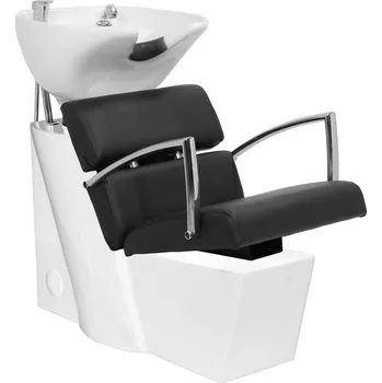 Kadeřnické křeslo GABBIANO MYCÍ JEDNOTKA NA VLASY BRUSEL ČERNÁ