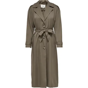 Dámský kabát Only Onlline X-Long Trenchcoat Walnut