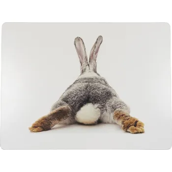 prostírání 4ks pevné korkové prostírání s králíčkem Rabbi Legs - 30*40*0,4cm