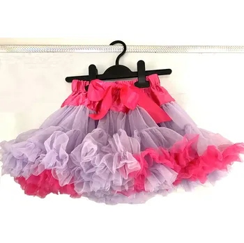 Dívčí sukně Dětská sukně TUTU PETTI Extra objem 5-8 let fuchsie a lila