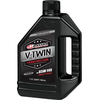 Převodový olej A Převodový olej MAXIMA RACING OIL V-TWIN TRANSMISSION 85W-140 obsah 946 ml (doporučeno pro použití ve 4-, 5- a 6-rychlostních vysoce výkonných převodovkách)